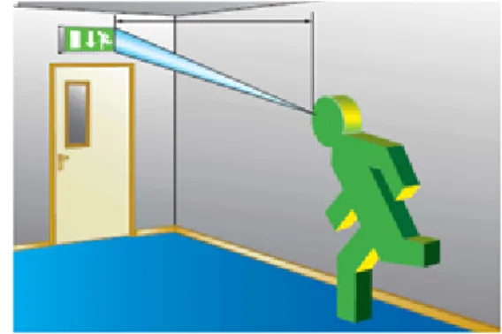 Figure 3. Emergency Exit Sign perceivable View Point 