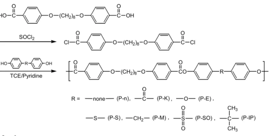 Figure 1. Synthesis routes of polymers.