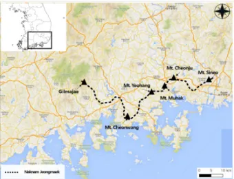 Figure  1.  Map  of  the  survey  sites