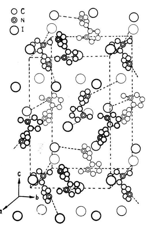 Fig. 5  Arrangement of  the molecules  in  the  unit cell.