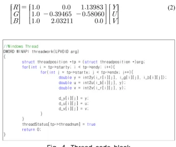 Fig.  6  shows  the  processing  times  on  four  multi-core  processors  based  on  the  number  of  threads