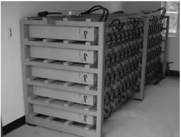 Figure 7. Battery storage system for PV system. 1 월 기준으로 작성된 자료이다.  최초 실증사례인 잠도와 외병도의 에 너지 저장 시스템은 6년 이상 운용 후 교체되었고, 대부분의 시스템은  6 년  이상을  사용하고  있었다