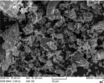 Figure 12. Micrographs of fracture surface of specimen prepared with  8.0% of polymer binder and 20% of replacement amount of RCSS.