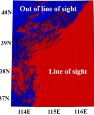 Fig.  1.  Example  of  line  of  sight  with  terrain