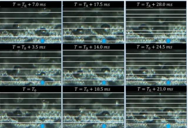 Fig.  8.  Bubbles  formed  on  the  sintered  mesh  surface  (flow  velocity  :  1  m/s)