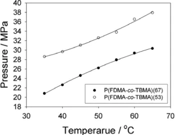 Figure 3. SEM image of P(FDMA- co-TBMA)(67) negative patterns us- us-ing a scCO 2  as developing solvent.