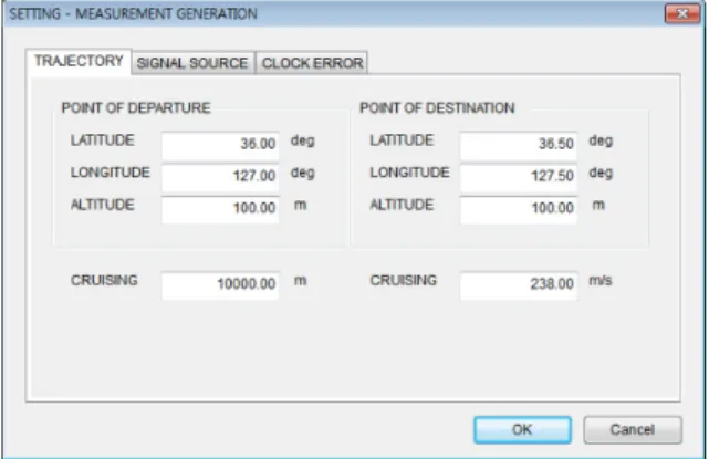 Fig.  5.  Reference  trajectory  parameter  setting  tab