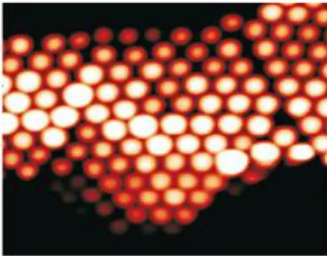 그림 2. 폴리머 콜로이드의 원자빔 현미경 사진.