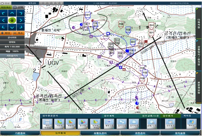 Fig.  6.  Mission  planning  on  situation  map