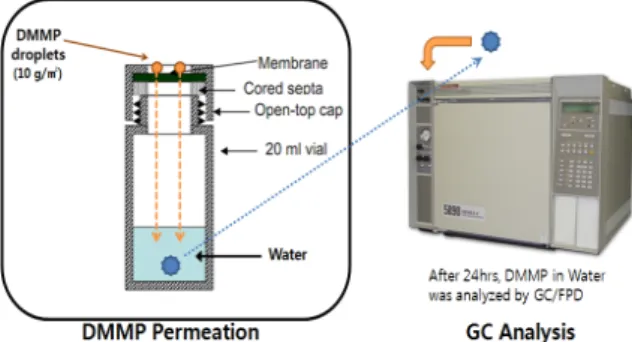 Fig.  2.  Test  Scheme  of  DMMP  Permeation