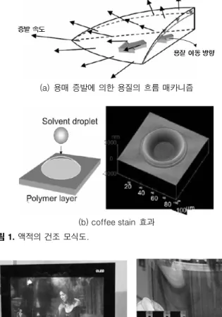 그림 2. (a) 세이코-엡손의 40〃AMPLED (b) PARC의 OTFT 백플레인.