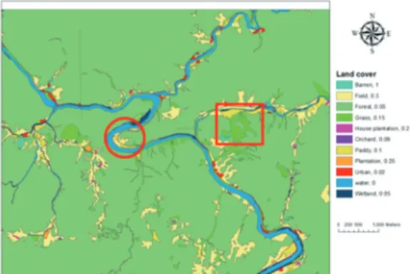 Figure 7.  C factor map of research area using Level-2 land