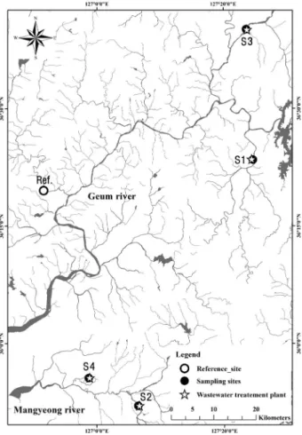 Fig. 2. Sampling Sites (Enlarged map for each sampling site). 