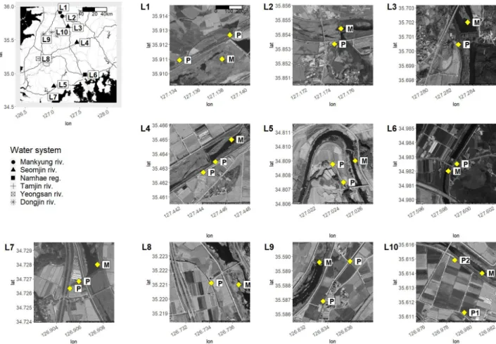 Fig. 1. Map showing the sampling locations (L1–L10). The map was obtained from Google Maps