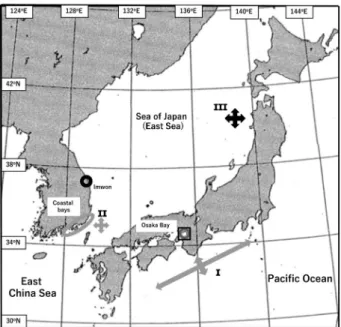 Fig. 5. Sites of possible earthquake epicenters and subsequent  tsunamis that could affect coastal areas