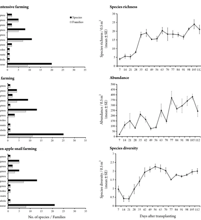 Fig. 3. Seasonality of arthropod biodiversity in rice fields.
