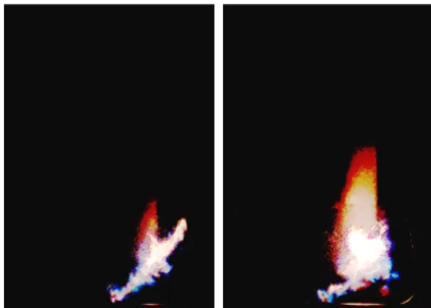 Fig. 4. Flame growth and propagation in an ignition  using a high-speed camera(Air ΔP=3%, Injector  ΔP =36 psia).