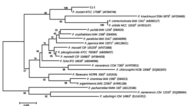 Fig. 2.   The thermal (A) and pH stability (B) of the ethyl acetate extract of Pseudomonas sp