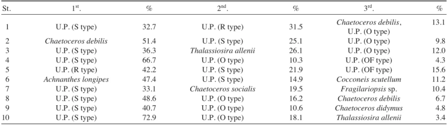 Fig. 5. Phytoplankton size fraction community structure at each station.