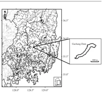 Table 1. The location of sampling sites in Lake Gachang