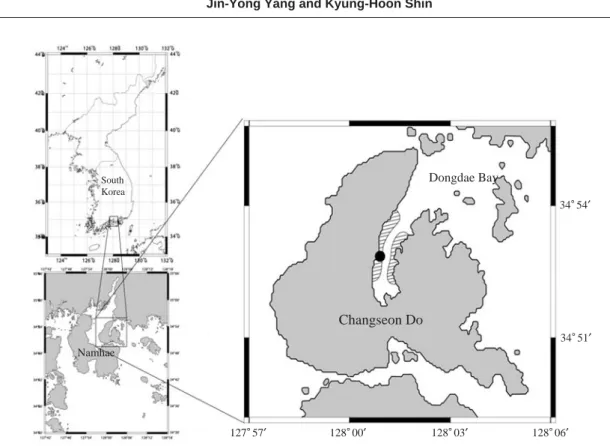 Fig. 1. Sampling location in Dongdae Bay (●).