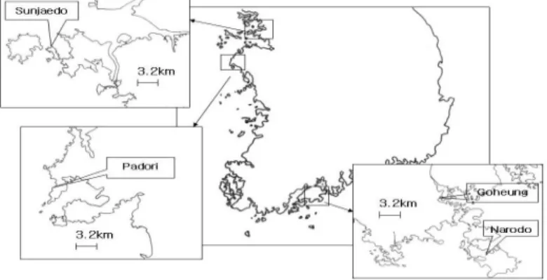 Fig. 1. Location of the 4 sampling site.