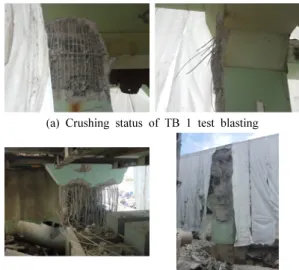 Fig. 5. Pattern diagram of change for the test blasting.