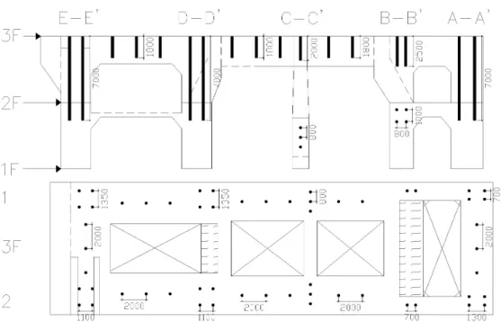 Fig. 7. Patten diagram of drilling for the turbine foundation structure #1 (unit: mm).