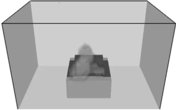 Fig. 15. Explosion  environment  modeling  using  FDS.
