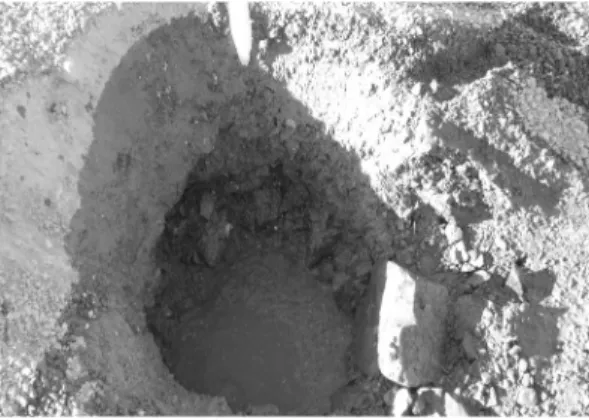 Fig. 6. A conventional blasting pattern in Erdenet mine.