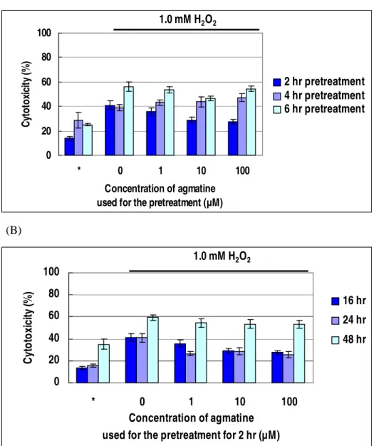 Figure 4. Protective effect of agmatine pretreatment to differentiated RGC-5 