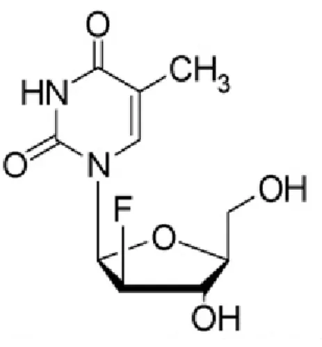 Figure 3. The chemical structure of Clevudine (Ashoke S et al., 2008). 