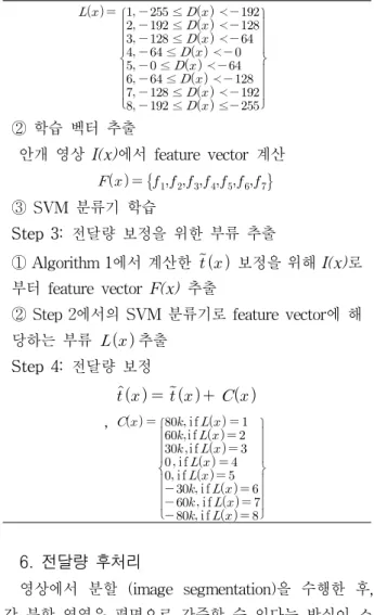 Table 1. Feature  Vector  extraction.