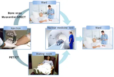 Fig. 2. It shows the process of nuclear medicine testing.