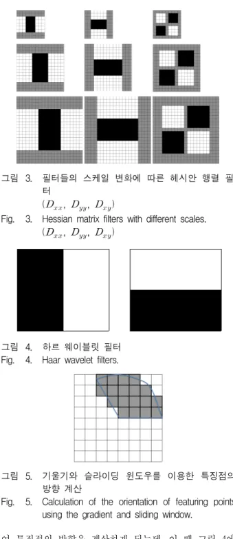 Fig. 2. Filters  of  approximated  Hessian  matrix.