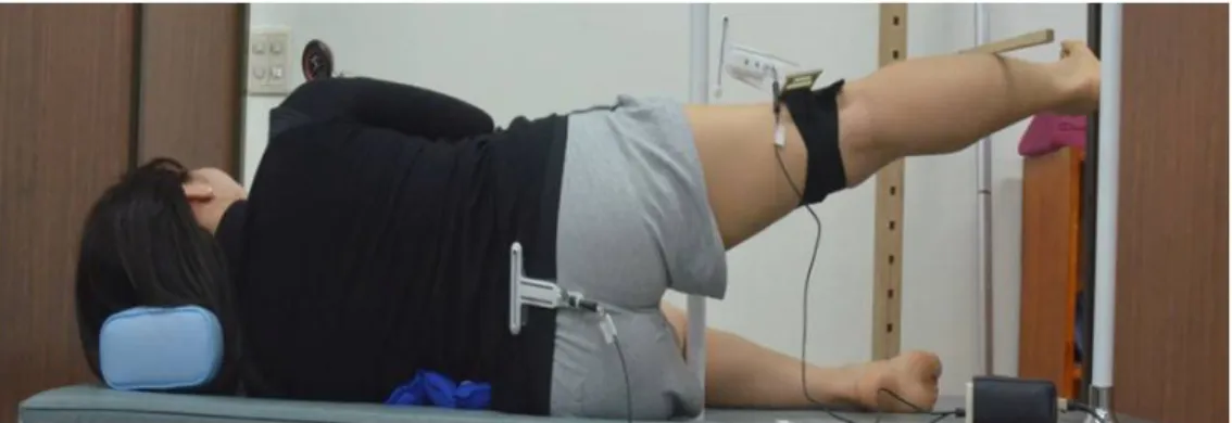 Figure 2. Hip abduction exercise with neutral hip in side-lying. 