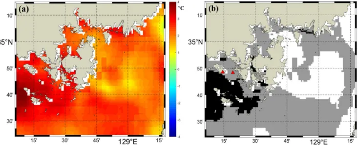 Fig.  6.  Marine  heat  waves  detection  result  for  the  (e)  area  in  Fig.  1  (2018.08.13.)