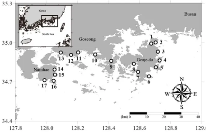 Fig.  1.  Map  of  study  area  and  sampling  stations.