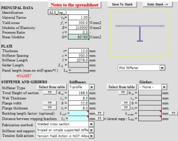 Fig.  5.  Section  modulus  calculation  of  stiffeners  and  girders.