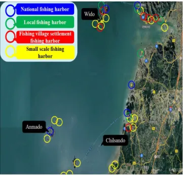 Fig.  3.  Location  of  offshore  wind  power  turbines  and  study  area.