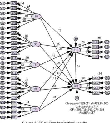 Figure 3: SEM (Standardization) results 