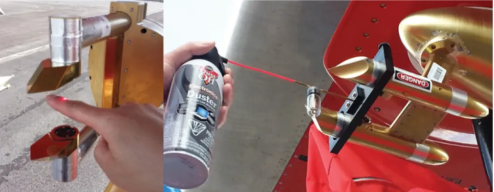 Fig. 2. Pictures of a cloud imaging probe (CIP, left) and a cloud droplet probe (CDP, right)