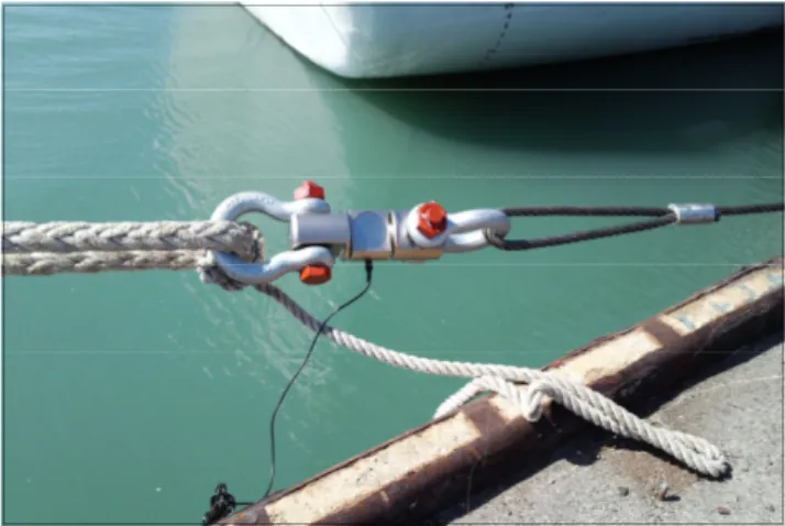 Fig.  3.  Bollard  pull  load  test  on  the  berth. 