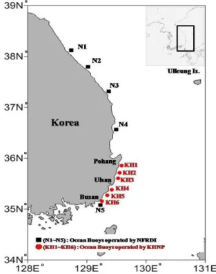 Fig.  1.  Location  of  real-time  ocean  buoys.