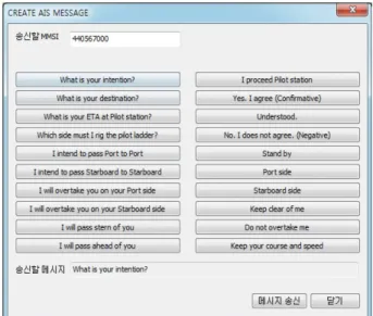 Fig.  7은 Message  Banner  Interface가 반영된 Send  message  UI 의 모습으로,  “What  is  your  intention?”  이라는 문장이 선택된  모습이다 