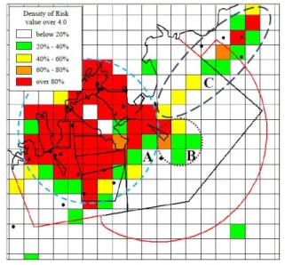 Fig.  12.  A  hazard  map  based  on  VTSOs'  experience.