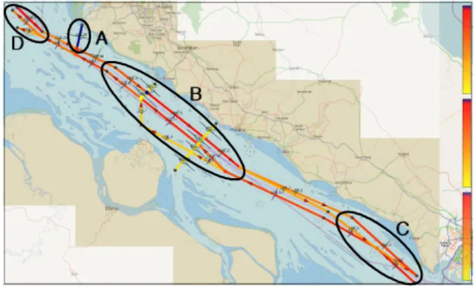 Fig.  17.  Traffic  in  the  Strait  of  Malacca  is  modeled  in  the  IWRAP  Mk2  program.