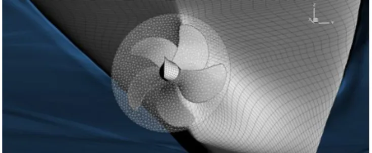 Fig.  6.  Mesh  around  propeller.