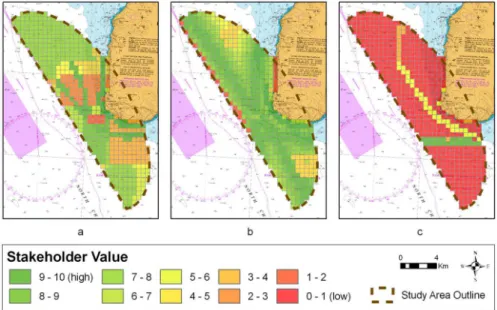 Fig.  2.  Site  selection  for  tidal  current  energy  development  through  interactive  marine  spatial  planning(Alexander  et  al.,  2012).