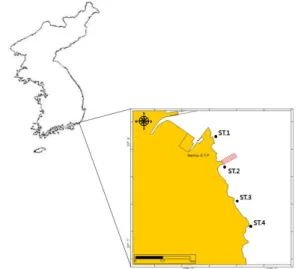 Fig.  1.  Sampling  sites  of  marine  algal  species  in  the  study  area.